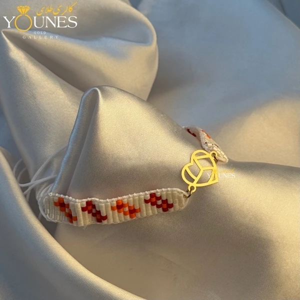 دستبند میوکی قلب پازلی طلا